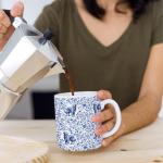 Blue French Toile Golden Retriever Coffee Mug