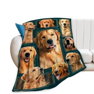 Cozy Golden Retriever Throw Blanket for Everyone