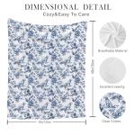 Blue and White Golden Retriever Throw Blanket