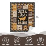 Golden Retriever Throw Blanket for Dog Lovers