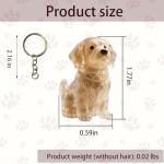 Golden Retriever Keepsake Hair Collection Keychain