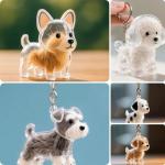 Golden Retriever Keepsake Hair Collection Keychain