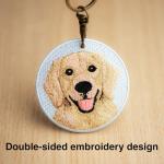 Golden Retriever Memorial Keychain and Pet Hair Pendant