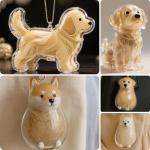 Golden Retriever Keepsake Hair Collection Keychain