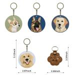 Golden Retriever Memorial Keychain and Pet Hair Pendant