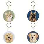 Golden Retriever Memorial Keychain and Pet Hair Pendant