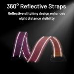 Reflective Adjustable Dog Collar in Misty Rose