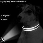 Reflective Adjustable Dog Collar in Misty Rose