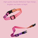 Reflective Adjustable Dog Collar in Misty Rose