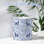 Golden Retriever Blue Toile Coffee Mug for Dog Lovers