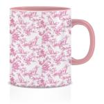 Pink Floral Golden Retriever Coffee Mug 11oz