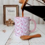 Pink Floral Golden Retriever Coffee Mug 11oz