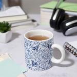 Golden Retriever Blue Toile Coffee Mug for Dog Lovers