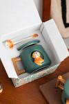 3D Golden Retriever Ceramic Mug with Lid & Spoon