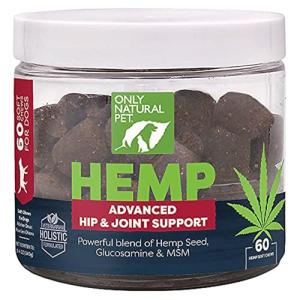 Natural Pet Hemp Mobility Support for Dogs 60 Count