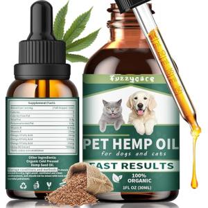 FuzzyCare Hemp Oil for Pet Anxiety Relief