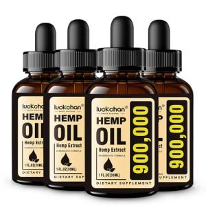 4-Pack High Potency Hemp Oil for Relaxation