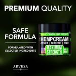 Maximum Strength Hemp Cream with Natural Extracts 3.9 oz