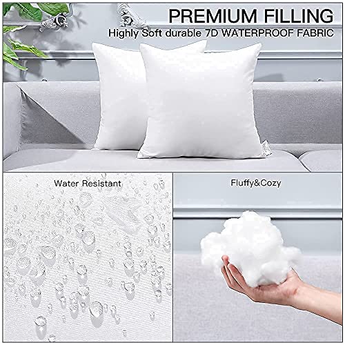 Outdoor Waterproof Pillow Inserts 18x18 Inch Set of 4