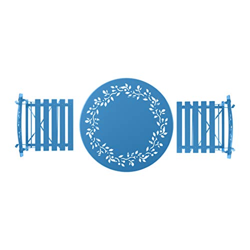 Alpine 3-Piece Blue Bistro Set for Patio