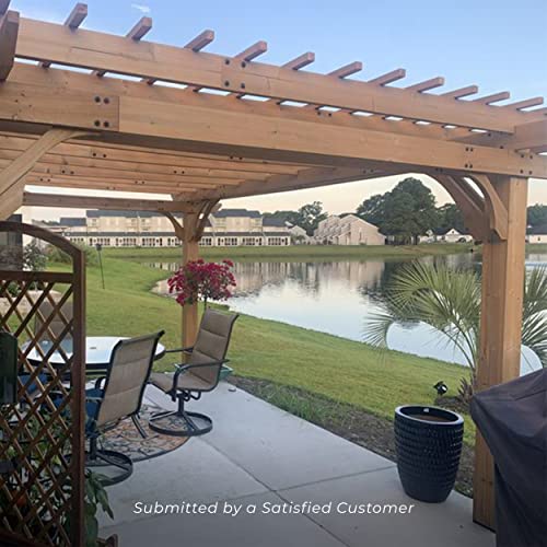 Beaumont 16x12 Cedar Pergola Kit for Outdoors