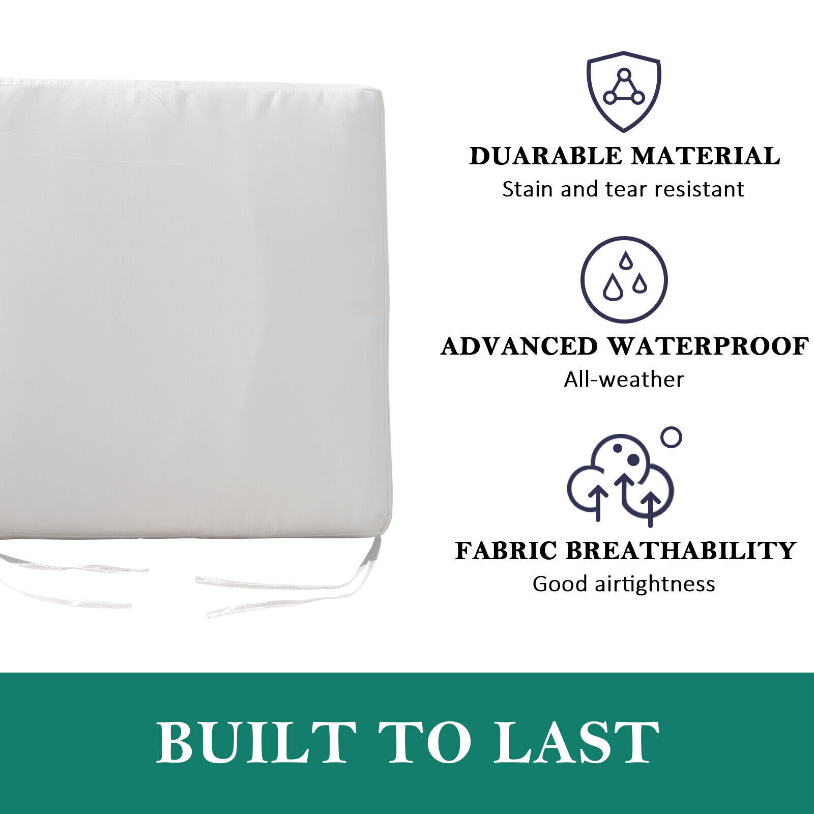 6 Pack Outdoor Chair Cushions with Zipper Cases