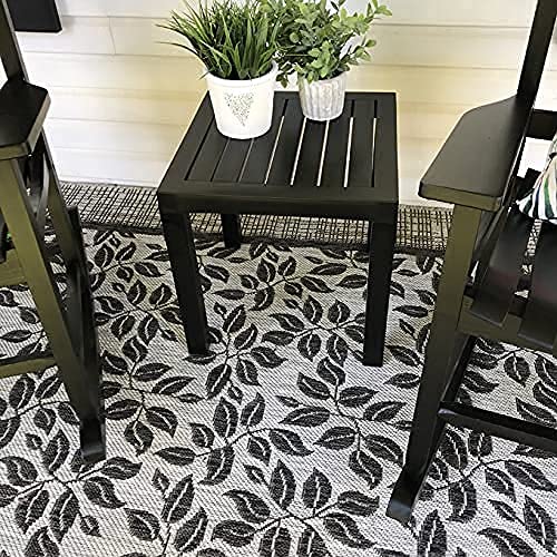 Metal Patio Bistro Side Table for Outdoors