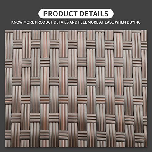 Brown Rattan Outdoor Coffee Table with Storage