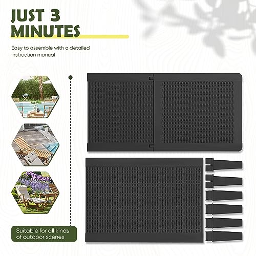 Devoko Adjustable Outdoor Chaise Lounge Chair Set