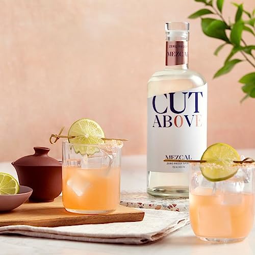CUT ABOVE Zero Alcohol Mezcal | Premium Zero Proof Spirit | Non-Alcoholic | Alcohol Free Cocktails | 25.4 fl. oz. (750mL)