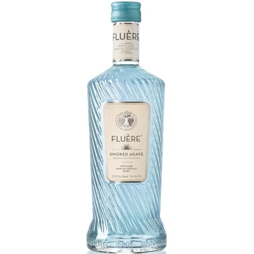 FLUÈRE Mezcal/Tequila Alternative - Smoked Agave, Non-Alcoholic Distilled Spirit, 23.7 Fl Oz | Low Calories | Created for Cocktails | Non-Alcoholic Mezcal Alternative