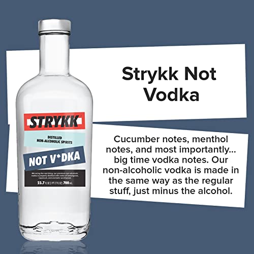 STRYKK NOT VODKA | Zero Proof Non Alcoholic Spirit Alternative With Warming Spice and Cooling Menthol | All Natural, No Sugar, Fat, Carbs, or Artificial Flavors 700ml