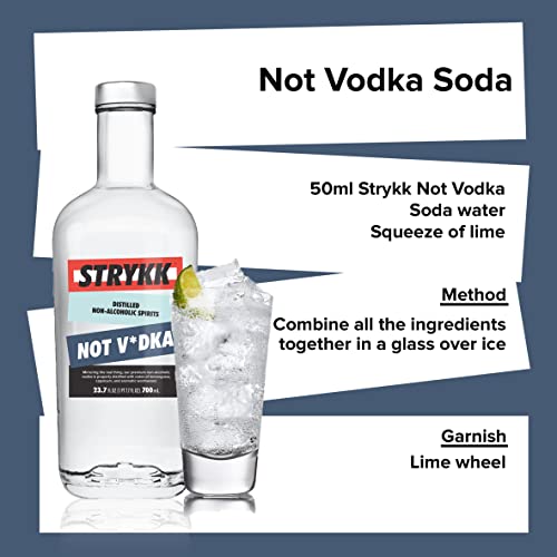 STRYKK NOT VODKA | Zero Proof Non Alcoholic Spirit Alternative With Warming Spice and Cooling Menthol | All Natural, No Sugar, Fat, Carbs, or Artificial Flavors 700ml