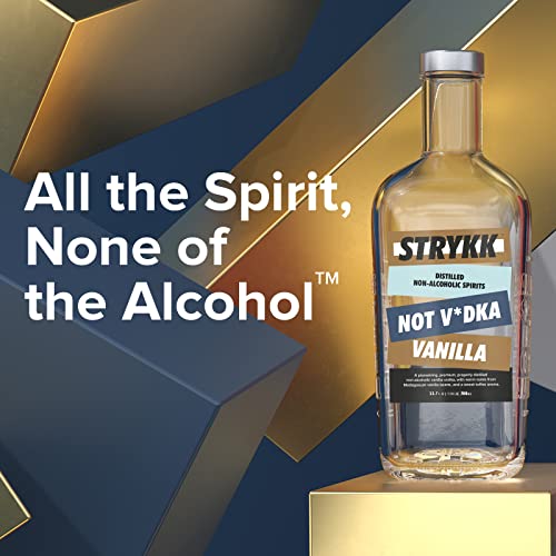 STRYKK NOT VANILLA VODKA | Zero Proof Non Alcoholic Spirit Alternative, Infused with Madagascan Vanilla Beans | All Natural, No Sugar, Fat, Carbs, or Artificial Flavors 700ml