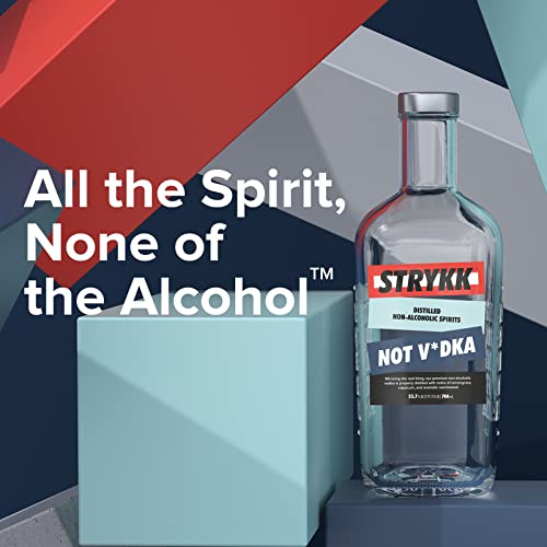 STRYKK NOT VODKA | Zero Proof Non Alcoholic Spirit Alternative With Warming Spice and Cooling Menthol | All Natural, No Sugar, Fat, Carbs, or Artificial Flavors 700ml