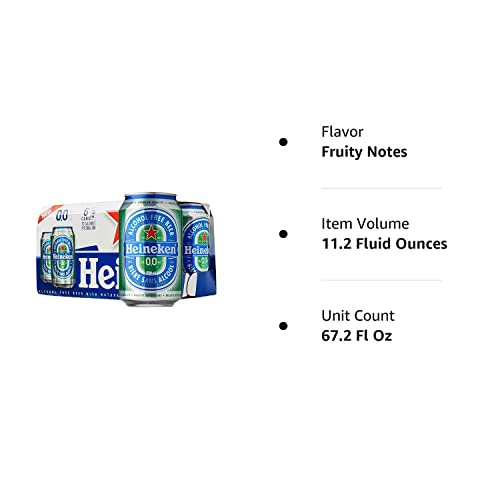 6-Pack Heineken 0.0% Non-Alcoholic Beer - Great Taste