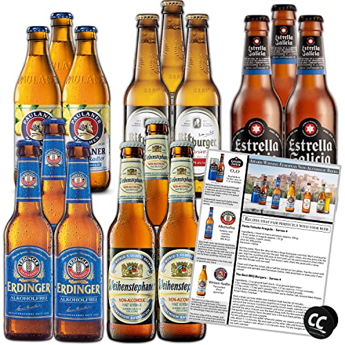 European Non-Alcoholic Beer Variety Pack Including Phone/Tablet Holder