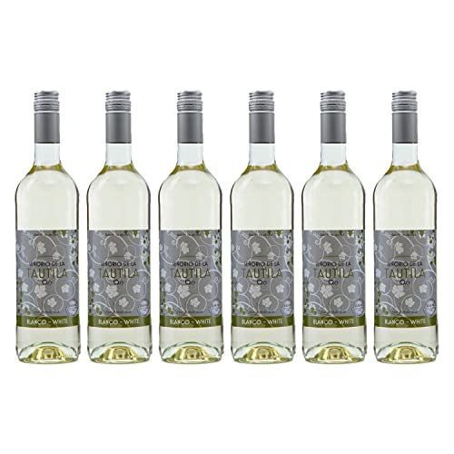 Señorio de la Tautila Blanco Airen Dealcoholized 0.0% Non-Alcoholic White From Spain, Halal Certified and Vegan (750ml, 6 Bottles)