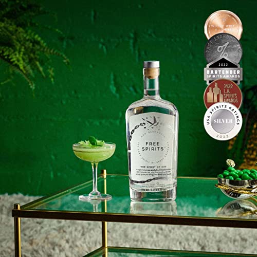 Free Spirits | The Spirit of Gin | Award Winning Non-Alcoholic Spirit for Cocktails | Juniper & Citrus Notes, Only 5 Calories, Vegan & Gluten-Free with Mood Lifting Vitamins | 750 ml