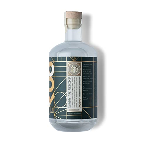 MONDAY Zero Alcohol Gin – An Award Winning Non-Alcoholic Spirit with Zero Carbs, No Sugar, 0 Calories - 750ml