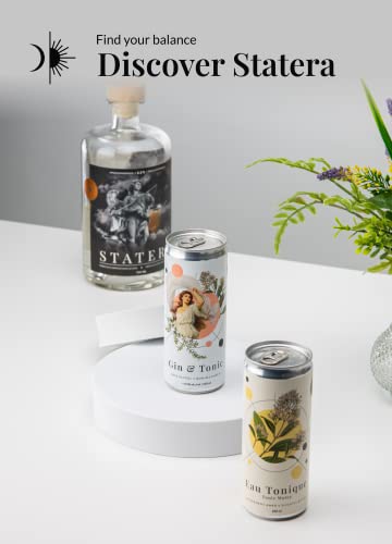 Statera - Non Alcoholic Gin With Electrolytes - Distilled With Gin Botanicals - Sugar Free & Calorie Free - Handcrafted for Delicious & Responsible Alcohol Free Cocktails - 26 Fl Oz