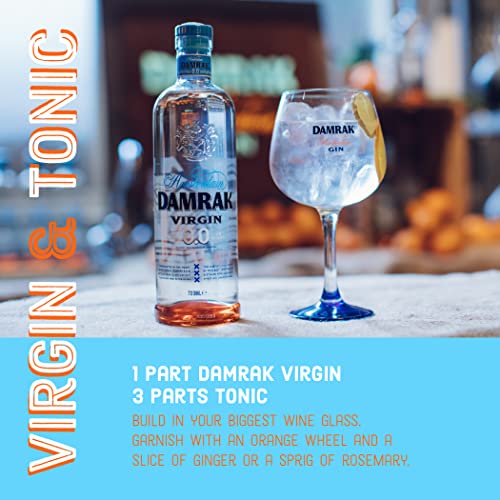 DAMRAK VIRGIN 0.0 – Non Alcoholic Distilled Spirit – Highest Rated Citrus-Forward Gin Mocktails – Mix Delicious Non Alcoholic Cocktails