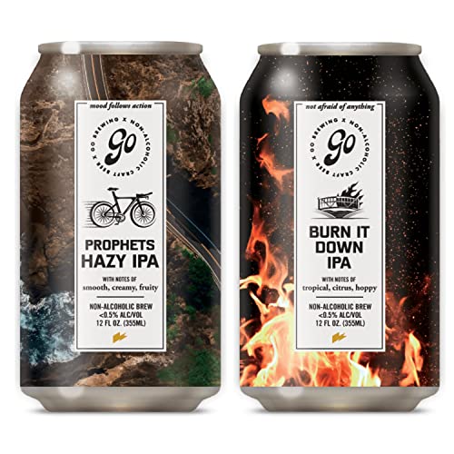 Non-Alcoholic Craft Beer Mixed Pack - Hazy & Burn It Down IPAs
