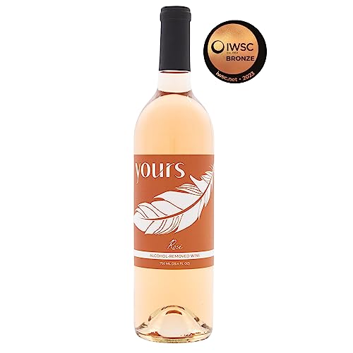 YOURS Non-Alcoholic Rose Wine - Low-Calorie, Guilt-Free (2-Pack)