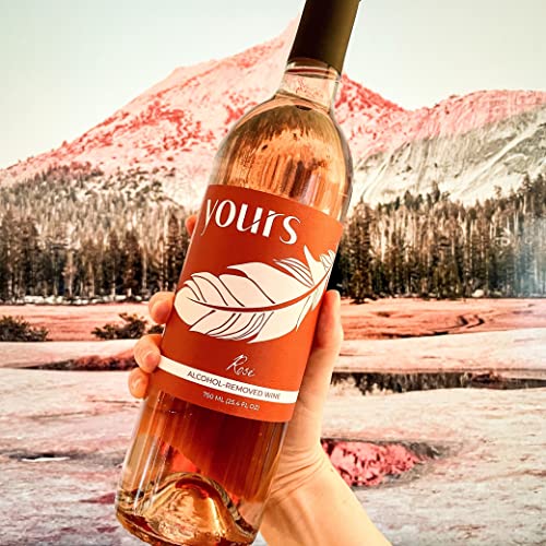 YOURS Non-Alcoholic Rose Wine - Low-Calorie, Guilt-Free (2-Pack)
