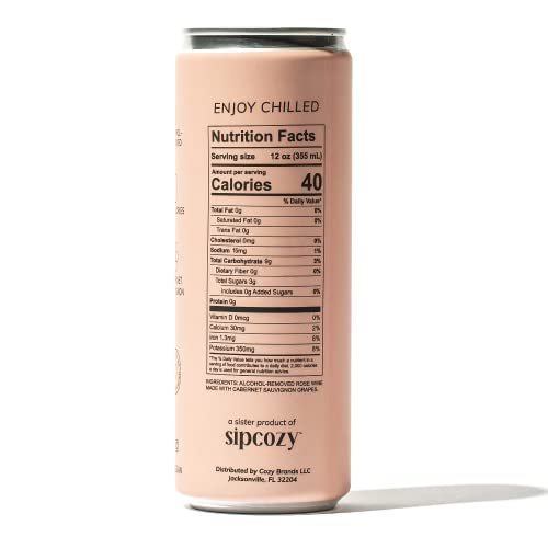 SipClean Non Alcoholic Rosé Sparkling Wine - 4 Pack