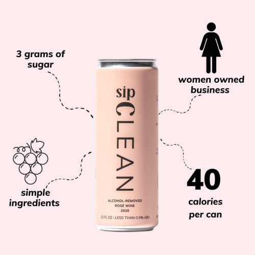 SipClean Non Alcoholic Rosé Sparkling Wine - 4 Pack