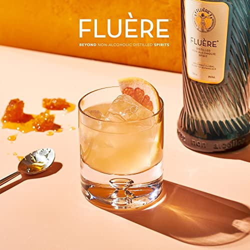 FLUÈRE Original GIN ALTERNATIVE – Floral Blend, Non-Alcoholic Distilled Spirit with Juniper, 23.7 Fl Oz | Low Calories | Created for cocktails | Coriander Seed, Juniper berries, Lavender and Lime peel