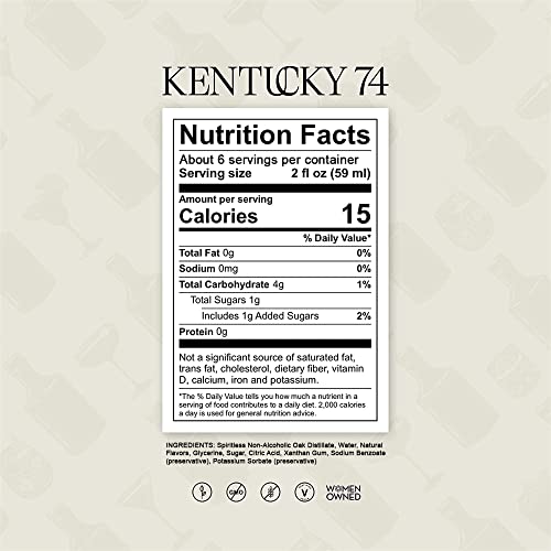 Kentucky 74 | Non-Alcoholic Bourbon Whiskey | 375ml