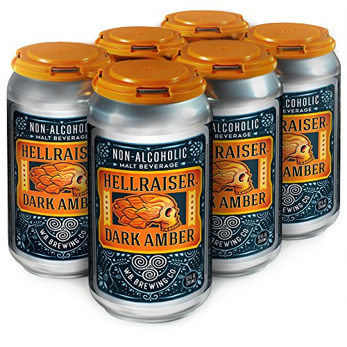 WELLBEING BREWING CO. 6 Pack Cans - Hellraiser Dark Amber Non-Alcoholic Craft Beer